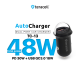 Auto punjač Teracell Evolution TC-13 PD 30W + USB QC3.0 18W, 48W (total) crni - 601405