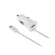 Auto punjač univerzalni 2u1 (iPhone Lightning + USB slot) beli 1A. - 013169