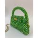 AZIBI Ženska torba od kristalnih perli HERA srednja, zelena - 66