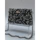 AZIBI Ženska torba od kristalnih perli NOIR mini, crno-siva - 70-1