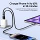 Data kabl LDNIO LC241i 30W Fast Automatic Power OFF Type C na iPhone lightning crni 1m - EP3009673