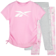 REEBOK set za velike devojčice helanke i majica,roze siva - B4615RG
