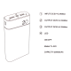 Power bank prenosiva baterija Oxpower TJ-020 20000 mAh crna - 206342