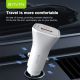 BAVIN Auto punjač 20W PD QC3,0 USB i type-C, bela - 90040