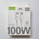 BAVIN kabl 100W 1m type-C na type-C, bela - 90126-1
