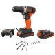 BLACK & DECKER Aku bušilica odvijač 18V 2 x 1,5 Ah BCD001KBA10 sa setom pribora u koferu - BCD001KBA10