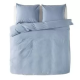 VIKTORIJA Jorganska navlaka + 2 jastučnice flanel light grey double - VLK000255-blue-1