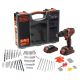 BLACK & DECKER Aku udarna bušilica 18V 2 x 1,5 Ah BDCHD18BOA sa setom pribora u koferu - BDCHD18BOA