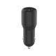 BELKIN Auto punjač Boost Charge bez kabla (USB-A + USB-C) 42W, crna - 1830020