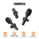 Bezicni mikrofon Lavalier Remax K10 2u1 za mobilni telefon iPhone Lightning crni - 619027