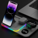 Bezicni punjač 5u1 Magsafe RGB A82 30W beli - 602365