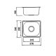 Boloco Inox ugradna sudopera ø90 37x33cm BL 602 - 12570