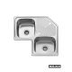 Boloco Inox ugradna sudopera ø90 83×83cm BL 866 - BL-866