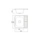 Boloco Inox nasadna sudopera ø60 60x60cm BL 863 Levo korito - 11743