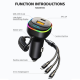 Auto punjač K2 RGB 3U1 USB PD36/ 65W/ 5V/ 3.1A crni - 600231