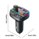 Bluetooth FM RGB Transmiter C14 QC3.0+PD crni - 600232