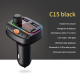 Bluetooth FM RGB Transmiter C15 3.1A+Type-C crni - 614524