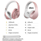 Bluetooth slusalice DOQAUS VOUGE 5 roze - 207841