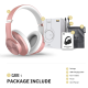 Bluetooth slusalice DOQAUS VOUGE 5 roze - 207841