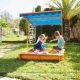 KINDER HOME Dečiji drveni peščanik KINDER HOME, sa podesivim, vodootpornim poklopcem anti-UV 30 - C088