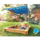 KINDER HOME Dečiji drveni peščanik KINDER HOME, sa podesivim, vodootpornim poklopcem anti-UV 30 - C088