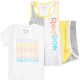 REEBOK set za devojčice šorc i dve majice, zuto bela - C4597RG