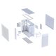ASUS PRIME AP303 TG WHITE micro-ATX kućište belo - EP3059389