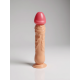 Realistični dildo bez testisa 23cm - DD010008braon