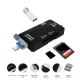 Čitač kartica USB JWD 6u1 OTG crni - 220862