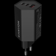 CANYON Punjač HEXAGON 65 GaN 65W 2xPD 1xQC, crna - CND-CHAHEX65B