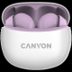 CANYON TWS-5 Bluetooth headset, with microphone, BT V5.3 JL 6983D4, Frequence Response:20Hz-20kHz, battery EarBud 40mAh*2+Charging Case 500mAh, type-C cable length 0.24m, size: 58.5*52.91*25 - CNS-TWS5PU
