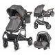 Coccolle Siyana Kolica za Bebe 3u1 - Siva - 10210-1