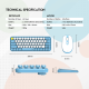 Combo miš tastatura wireless Fantech WK-896 GO Mochi65 sivi - 213766-1
