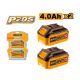 Set baterija 20V COSLI240312E 2x4,0Ah SUPER INGCO - 26721