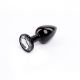 Mali crni metalni analni dildo sa dijamantom - ft001035