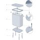 CURVER Kanta za otpatke sa nogicama 54L Verto, pearl grey - CU 00394-Y83