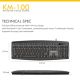 Tastatura + Mis USB Fantech GO KM-100 US crna - EP2914684