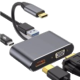 Adapter Stars Solutions USB-C na HDMI/VGA/USB/PD sivi - EP2839877