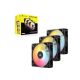 Ventilatori Corsair 3x RS120-R ARGB 120mm PWM-Triple Pack - Crni, CO-9050196-WW - EP2849049