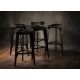 MEDA FURNITURE Drvena Barska stolica crna - CrnTerBar35