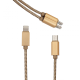Data kabl LDNIO LC86 za iPhone lightning/micro 2u1 USB zlatni 1m - 43448
