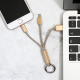 Data kabl LDNIO LC89 sa priveskom za iPhone lightning/micro USB zlatni - 47030