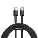 Kabel Baseus cafule Type-C na Type-C 3A sivo crni 1m - CATKLF-GG1