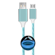 Kabel LED Micro USB plavi. - 046286