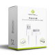 Kabel Teracell Plus iPhone 4 2A beli 1.2m - 019797