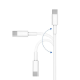Data kabl KONFULON DC15 PD 60W Super Fast Charge Type C na Type C beli 1m - 205922