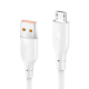 Data kabl KONFULON DC63, 3A, USB na micro USB beli 1m - 216693