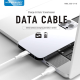 Data kabl KONFULON DC65, 3A, USB na Type C beli 1m - 216695