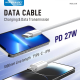 Data kabl KONFULON DC81 27W Type C na iPhone lightning beli 1m - 223236