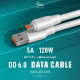 Data kabl KONFULON DL24, 5A, 120W, USB na iPhone lightning beli 1m - 204041